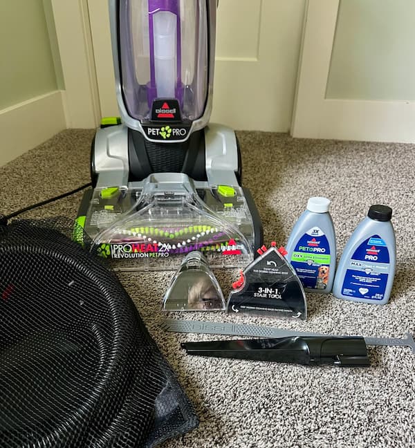 Bissell ProHeat Revolution Pro Carpet Cleaner with tools