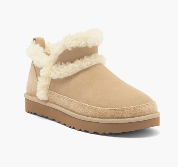 Classic Ultra Mini Spillseam Genuine Shearling Booties deal