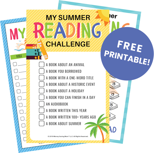 Kids reading challenge printable