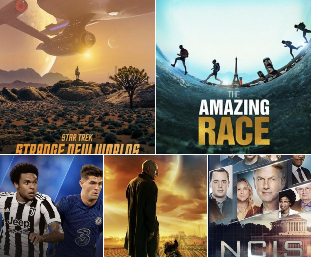 paramount plus show offerings on a grid