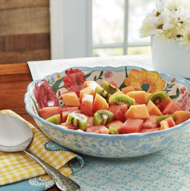 The Pioneer Woman Brilliant Blooms Stoneware Serve Bowl