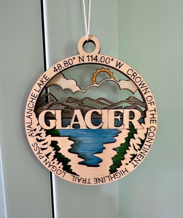 Glacier National Park 3D Ornament
