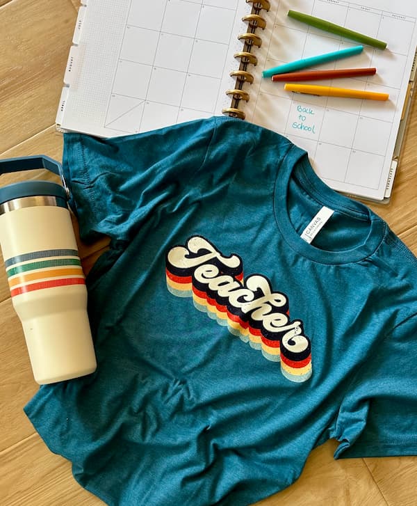 Retro Teacher Shirt on Etsy