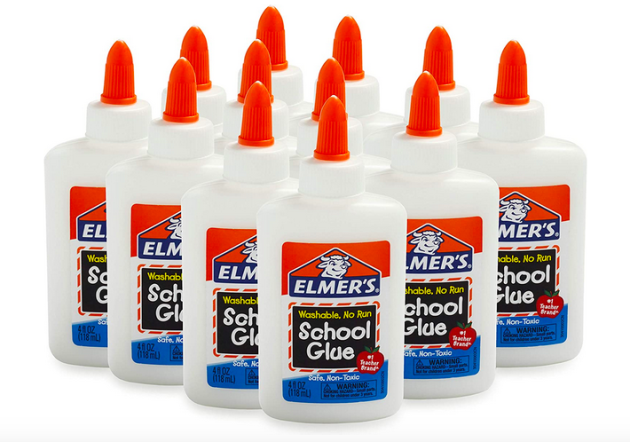 Elmer's Liquid School Glue, Washable, 4 Ounces Each, 12 Count