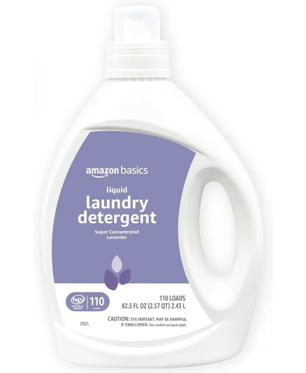 Amazon Basics Concentrated Liquid Laundry Detergent, Lavender, 110 loads, 82.5 Fl Oz (Previously Solimo)