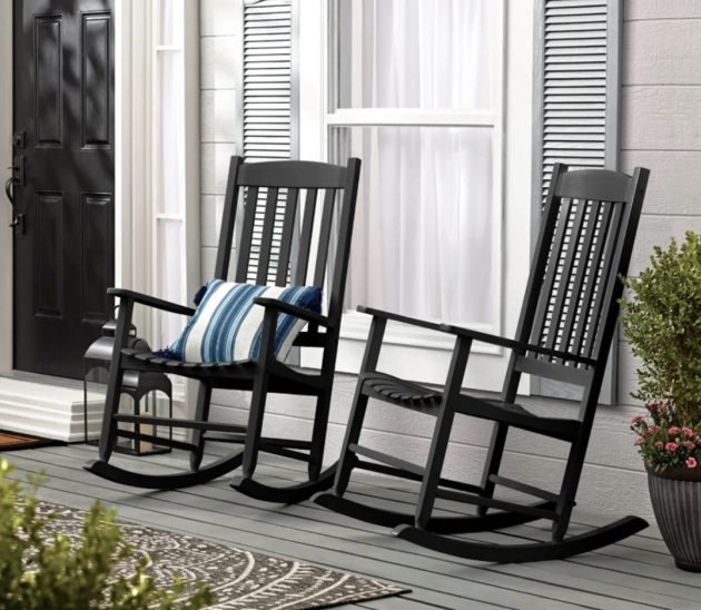 Mainstays Outdoor Wood Porch Rocking Chair