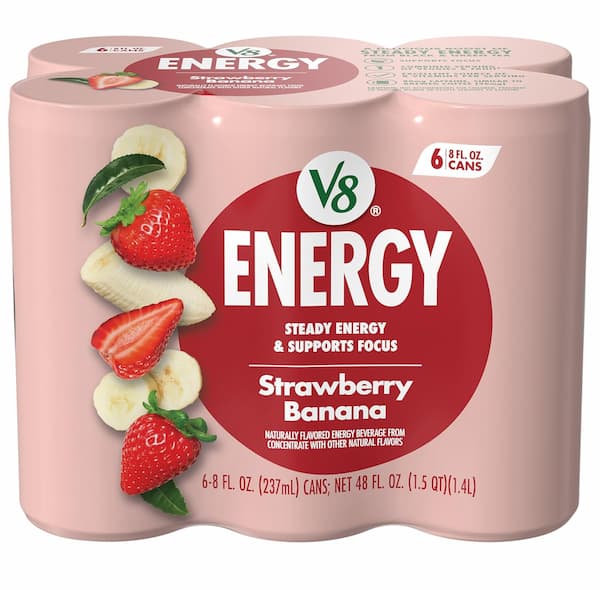 V8 +ENERGY Strawberry Banana Energy Drink