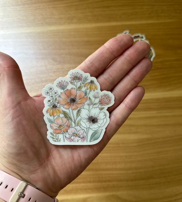 Wildflower Bunch Sticker on etsy