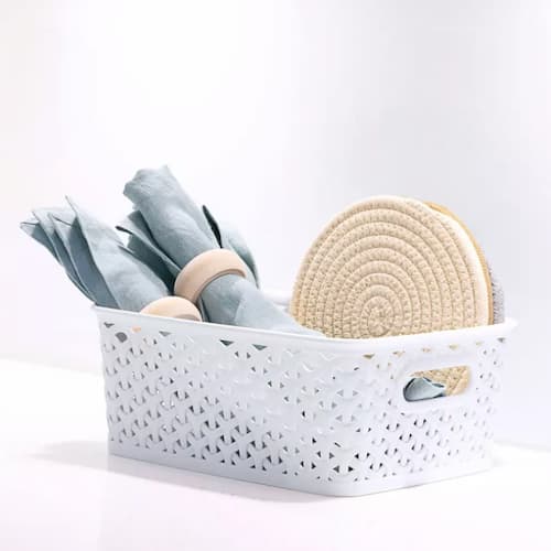 Y-Weave Small Decorative Storage Basket