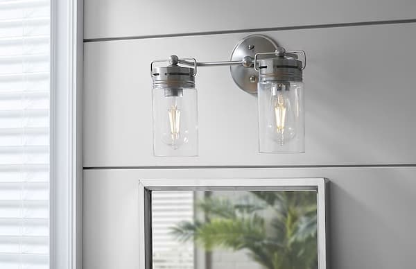 allen + roth Vallymede 14.25-in 2 -Light Transitional Vanity Light deal