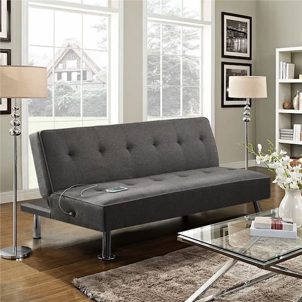 Alden Design 66" Modern Fabric Convertible Futon Sofa Bed deal