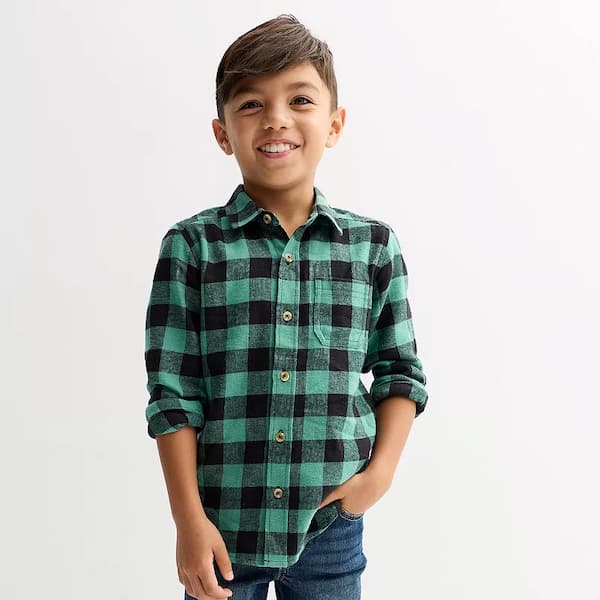 Boys Jumping Beans Flannel Button-Down Shirt deal
