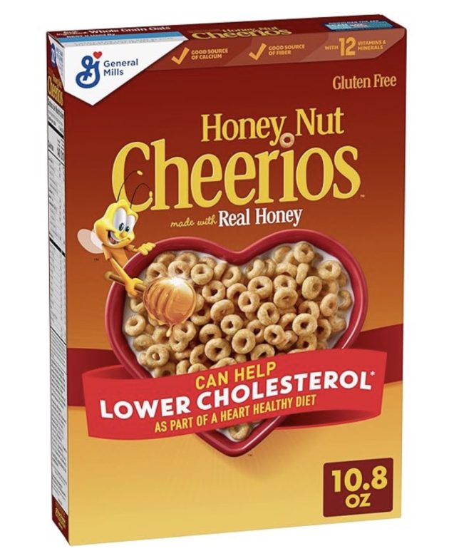 Honey Nut Cheerios, Heart Healthy Gluten Free Breakfast Cereal with Whole Grain Oats, 10.8 oz