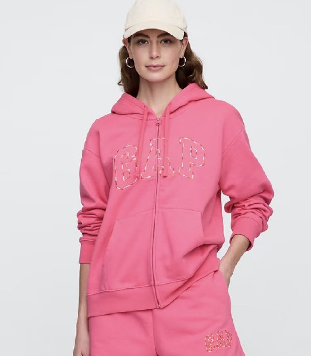 Relaxed Gap Logo Zip Hoodie