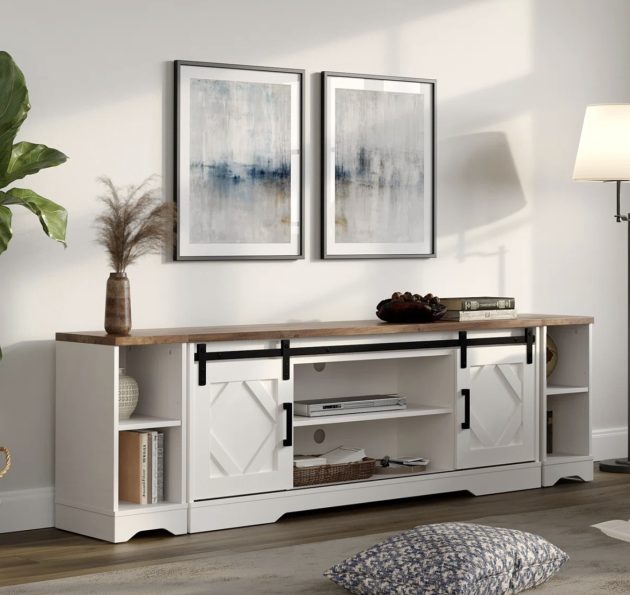 3 in 1 Modern Farmhouse TV Stand