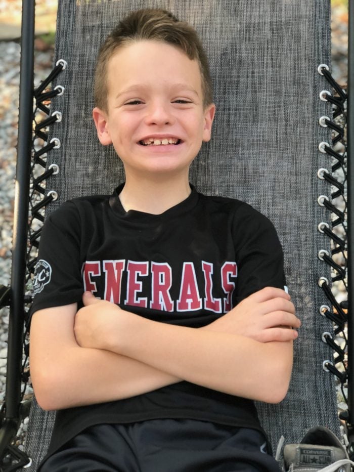 relaxing in zero gravity chair