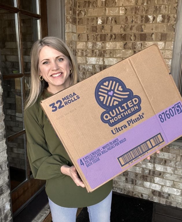 Crystal with Quilted Northern Toilet Paper