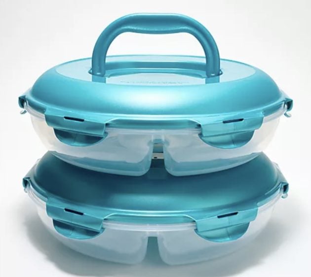 LocknLock Set of 2 Chip & Dip Storage Set w/ Handle Lids