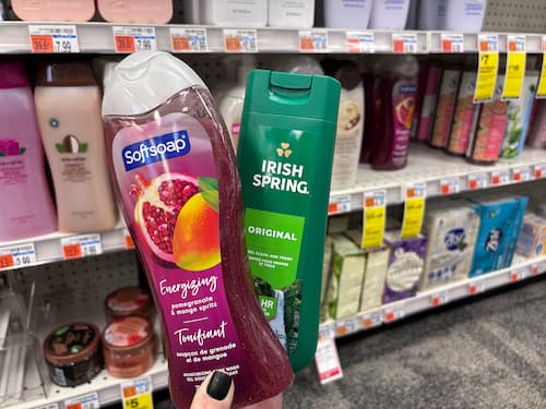 Softsoap or Irish Spring Bodywash