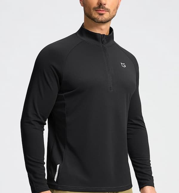 G Gradual Men's Running Shirts Long Sleeve Athletic Shirt Lightweight Quick Dry Quarter Zip Pullover deal